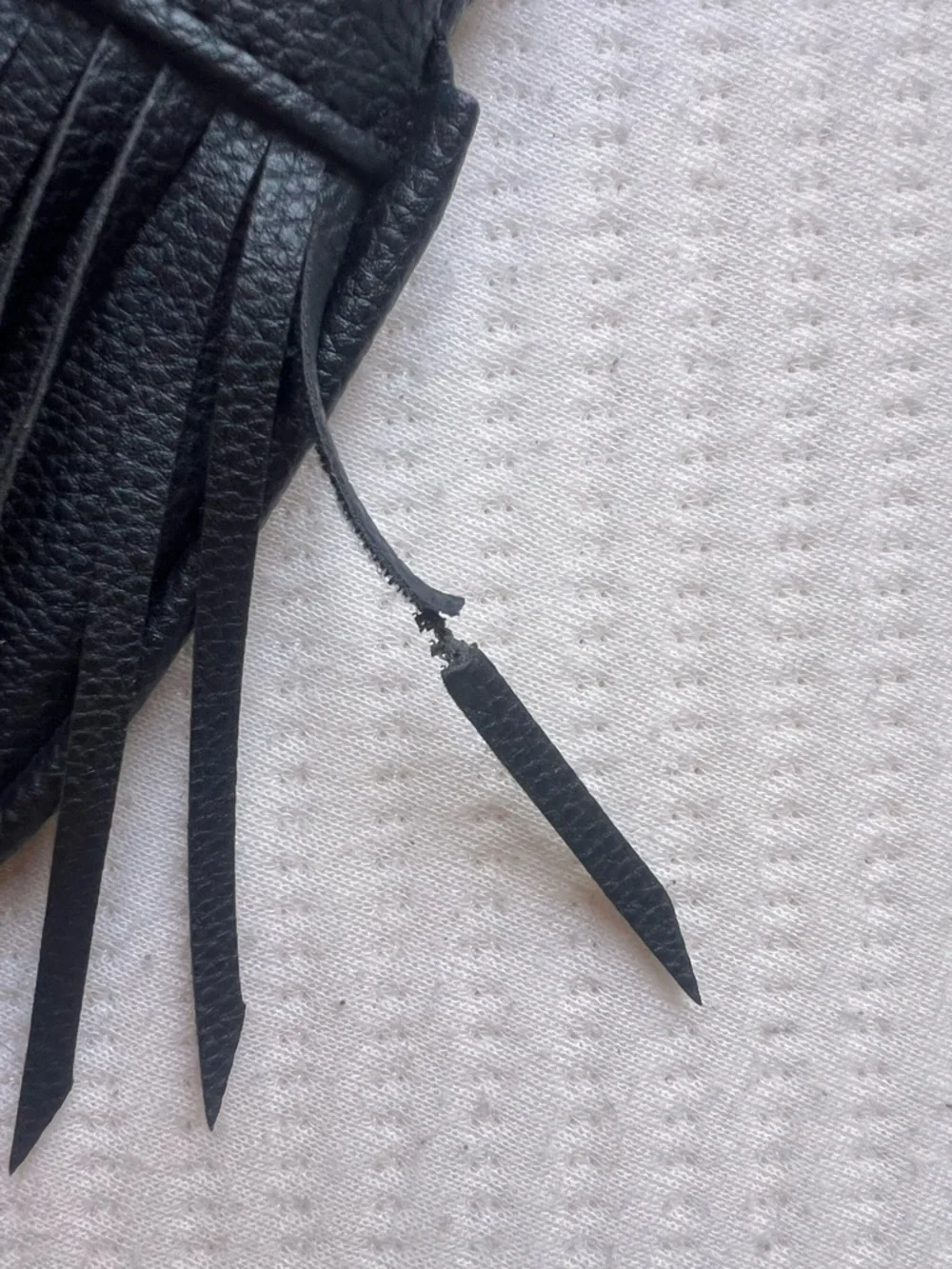 Black Fringe Shoulder Bag - Picture 2 of 4